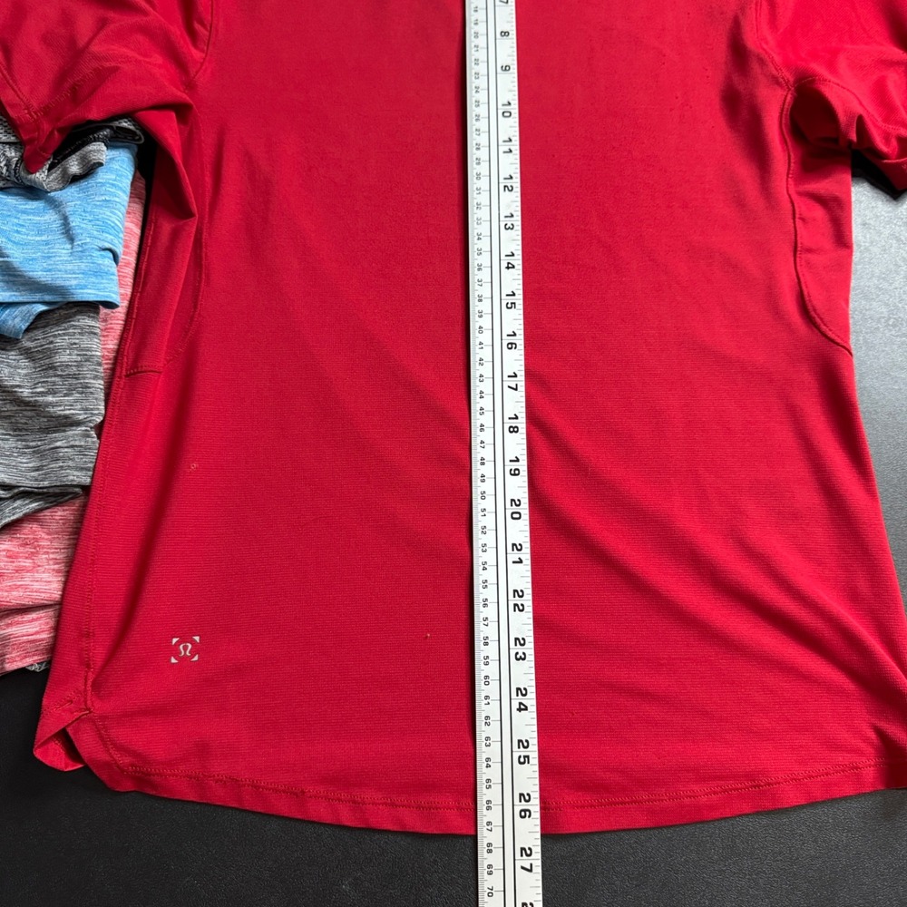 Lululemon Mens Red Swiftly‎ Tech Short Sleeve Athletic Training Shirt Medium - Picture 3 of 6